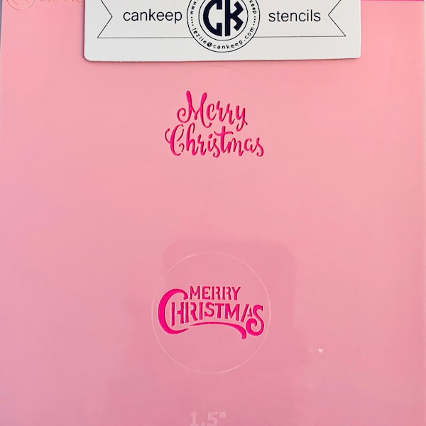 Tiny Merry Christmas Font 1.5” /Cookie & Craft Stencil by cankeep