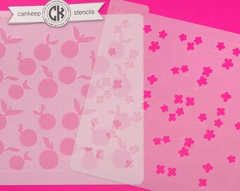 Plantilla de 3 capas de flores de naranja para galletas o manualidades de cankeep