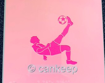 Soccer Player Boy #2 / Cookie or Craft Stencil