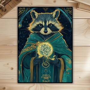 MTG Sleeves, TCG Card Sleeve Protector, Raccoon Sorcerer Themed ...