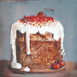 gâteau avec cerise, pâtisserie sucrée, image de nourriture, image pour la cuisine, gâteau avec glaçage et cerise