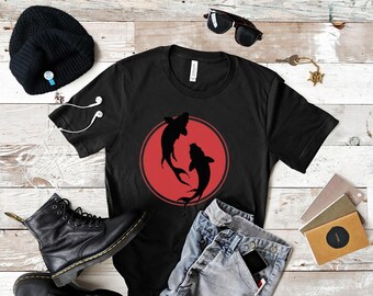Yin Yang Koi Fish T-Shirt: Japanese Anime Graphic Tee