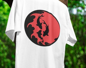 Koi Fish Yin Yang T-Shirt: Japanese Art Graphic Tee