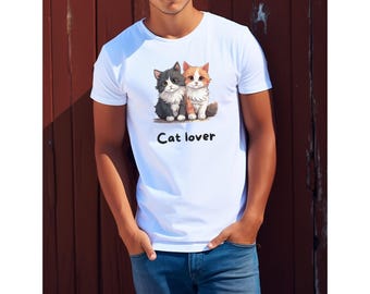 Cute Cat Lover Shirt| Gift for Cat Owner| Cat Mom Dad Shirt| Pet Lover Gift| Kawaii Cat T-shirt| Funny Kitty Shirt| Adorable Cat Shirt