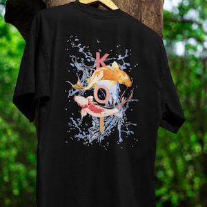 Koi Fish Tshirt| Japanese Fish Tshirt| Harajuku| Kawaii  Tshirt| Japanese Art| Fish Anime Tshirt |Japanese Tshirt| Koi Fish| Yin Yang