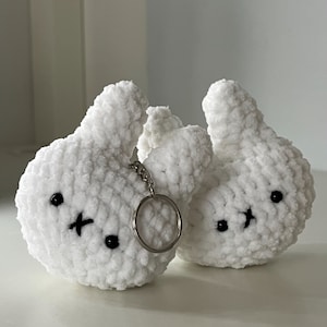 Amigurumi Crochet Miffy Bunny Inspired Keyring