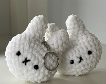 Amigurumi Crochet Miffy Bunny Inspired Keyring