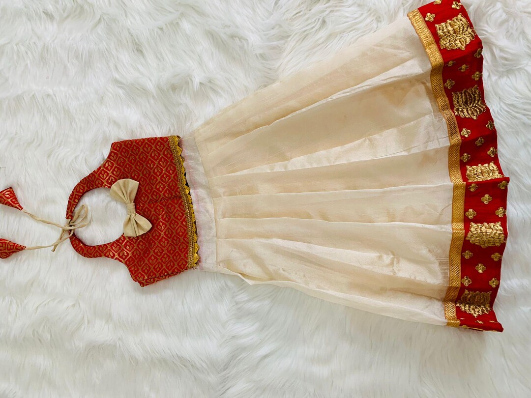 Kerala Onam Pattu Pavadai For Kids Ready To Wear Etsy