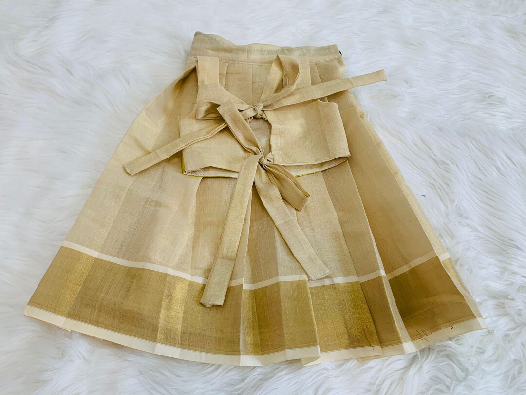 Kerala Onam Pattu Pavadai For Kids Ready To Wear Etsy