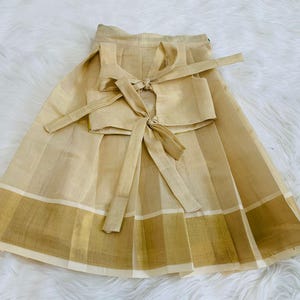 Kerala Onam Pattu Pavadai For Kids, Ready-to-Wear