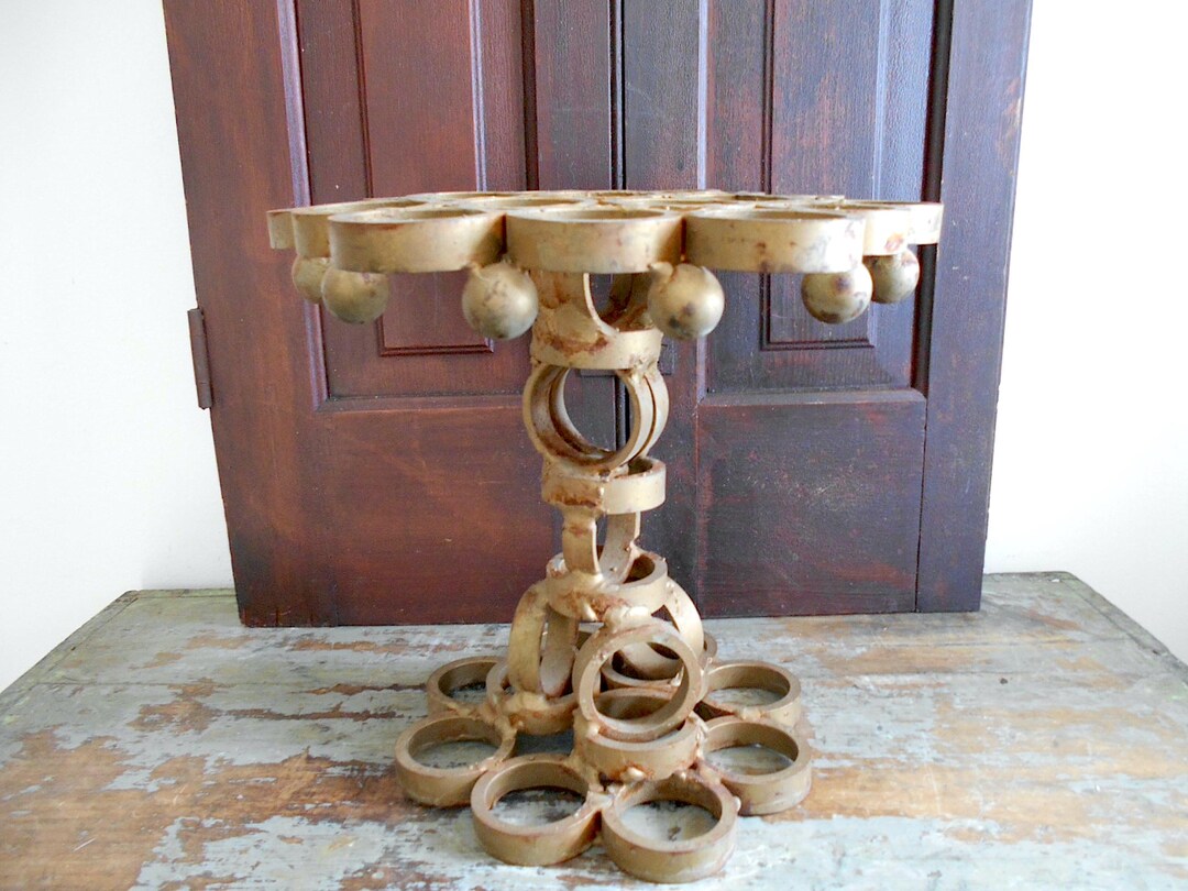 Vintage Welded Iron Pedestal Riser Plant Stand - American Folk Art - Etsy