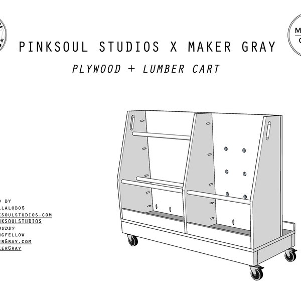 Lumber and Plywood Storage Cart - Digital Plans - PDF