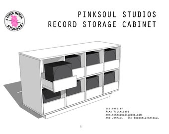 Record Cabinet Storage Plans - INSTANT DIGITAL DOWNLOAD