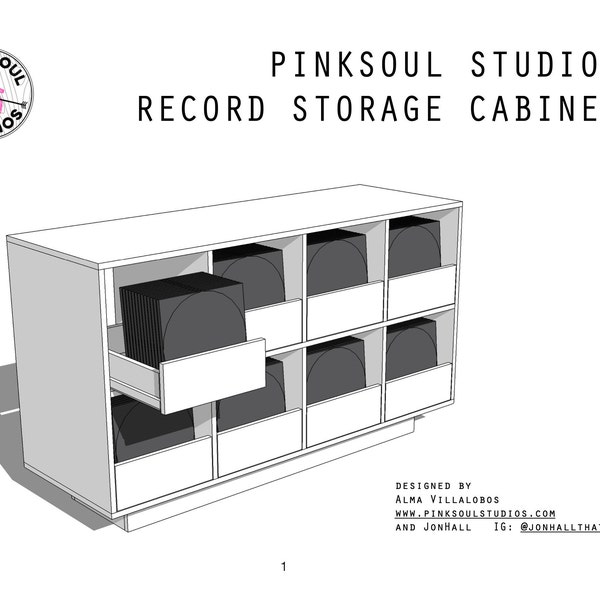 Plans de stockage de l'armoire à disques - TÉLÉCHARGEMENT NUMÉRIQUE INSTANTANÉ