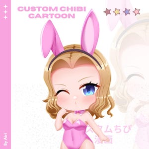 Custom Chibi Cartoon | cute chibi cartoon,cChibi cartoom commission, cute portrait, chibi cartoon art, chibi Fanart, emotes, anime character