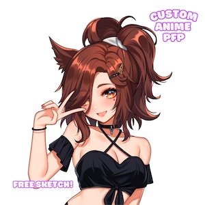 Custom Anime Profile Picture PFP | Cute Kawaii OC Avatar for Discord, Twitch, YouTube & Social Media | Art Commission