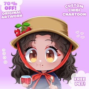 CUSTOM CHIBI CHARTOON| Pfp Chibi, Pfp Commission, Chibi Commission, Chibi Pfp, Profile Icon, Chibi Twitch Icon, Chibi Social, Kawaii Gifts