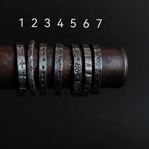 Strukturierter Sterling Silber Ring