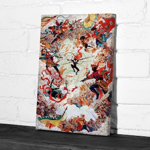 Spider-Man: Across the Spider-Verse Canvas Print Wall Art, Living for Living Room Bedroom Home Decor Office Decorations, Ready To Hang