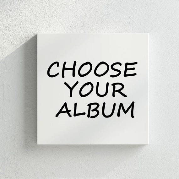 Custom Album Cover Print, Personalized Music Wall Art, Anniversary Gift for Him, Unframed Poster or Gallery Wrapped Canvas