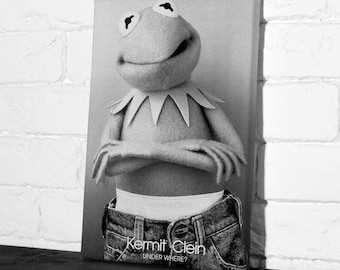 The Muppets Kermit Clein TV Show Poster Canvas Print Wall Art, Living for Living Room Bedroom Home Decor Office Decorations