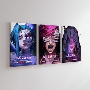 Arcane Season 2 Animation Poster Canvas Print Wall Art, Living for Living Room Bedroom Home Decor Office Decorations, Ready To Hang