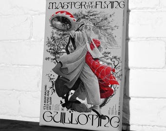 Meester van de vliegende guillotineposter canvasafdruk kunst aan de muur, wonen voor woonkamer slaapkamer interieur kantoordecoraties, klaar om op te hangen
