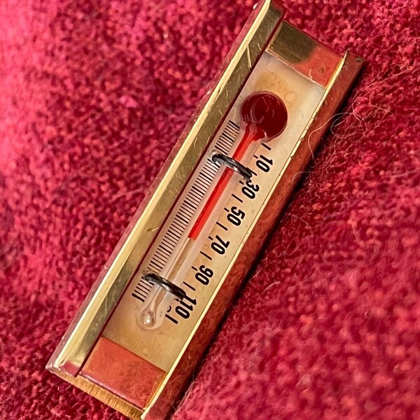 Weatherman Tie Bar Clip Baby It’s Cold Outside Vintage 1940 Thermometer