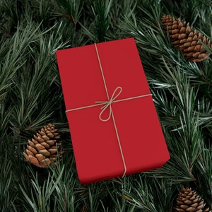 Gift wrap solid red wrapping paper solid color gift wrap red image 3