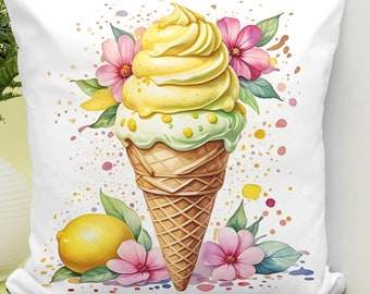 13 PNG, Watercolor Ice cream clipart bundle, Ice cream clipart bundle, Ice cream clipart , Flowers Ice cream, Summer Popsicle clipart bundle