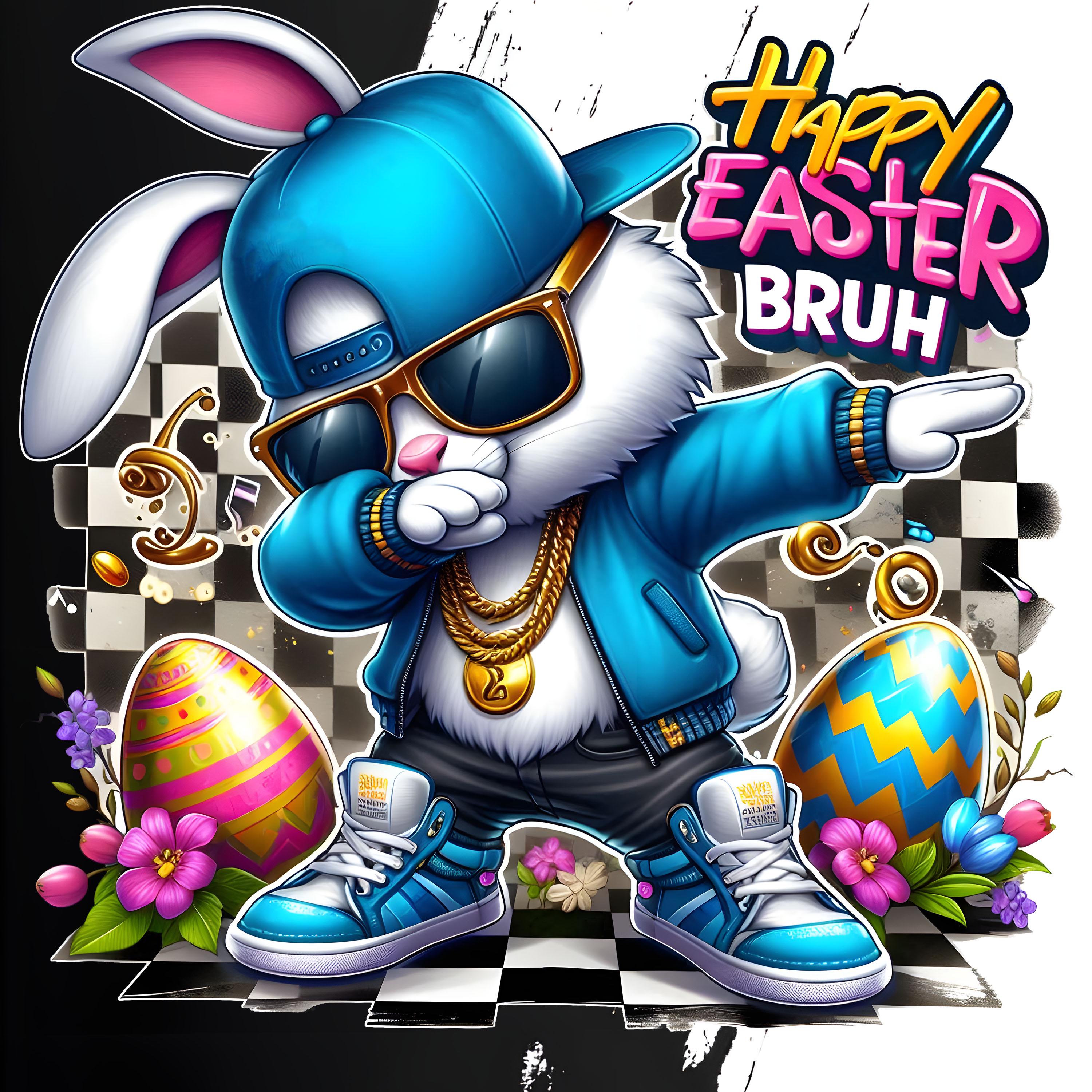 Happy Easter Bruh Png, Easter Rabbit Png, Easter Bunny Png, Easter Day ...