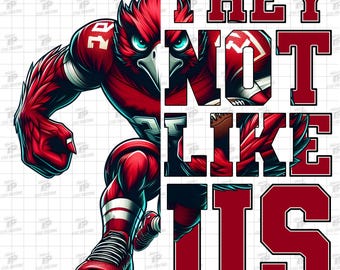 Red Bird Gang Png, Eagles They Not Like Us Png, Red Bird Football Digital PNG, Eagles Mascot Png, Eagle Football Mascot Png Digital Download