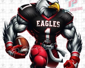 Black/Red Eagles football PNG, Eagle Football Shirt Design, Eagles Mascot Png, Eagles Game Day, Eagles png, Philadelphia Png, Eagles Design