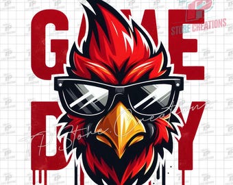 Cardinal Game Day Png, Red Cardinal Mascot Png, Cardinals Head Png, Cardinals Shirt Png, Red School Team Design PNG Digital Download Trendy
