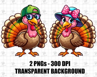 Pavo más genial PNG - Lindos pavos de Acción de Gracias con sombreros, pavo Png, pavo de Acción de Gracias, Día de Acción de Gracias, pavo niña Png, pavo niño Png