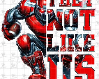 Titan They Not Like Us Png, Red Titan Football Mascot PNG, Playoff Shirt Design, Titan school spirit, Titan mom spirit, Titan school mascot