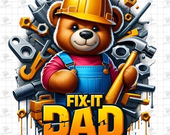 Fix It Dad Png, Father's Day Tools Png, Handy Dad Sublimation Design, Fathers Day Png, Best Dad Ever Png, Fathers Day Gift, Gift For Dad