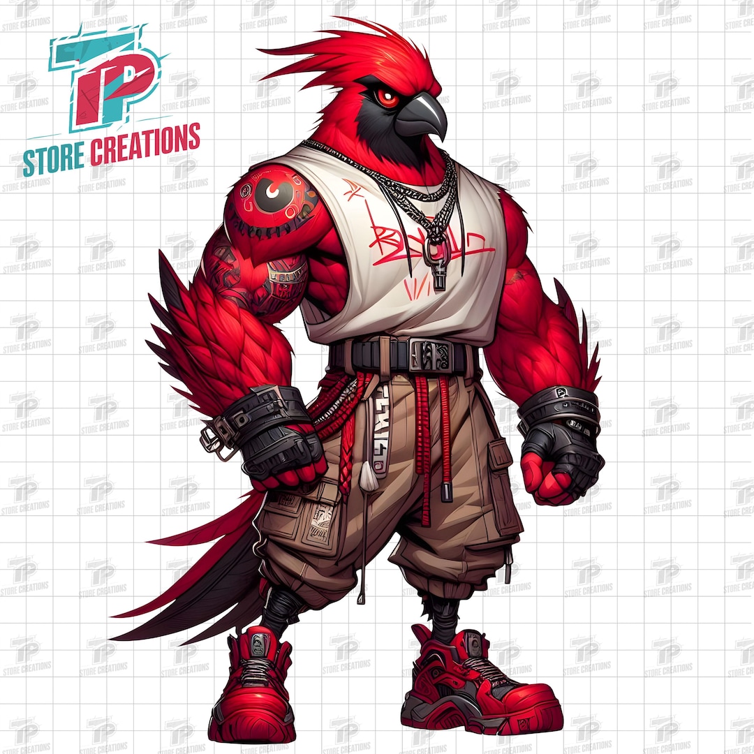Red Cardinal PNG, Cardinal Gangster Png, Cardinal Street Warrior Png ...