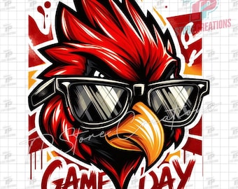 Game Day Cardinal Png, Red Cardinal Mascot Png, Red School Mascot Png, Red School Team Png, Cardinals Shirt Png Design Digital Download