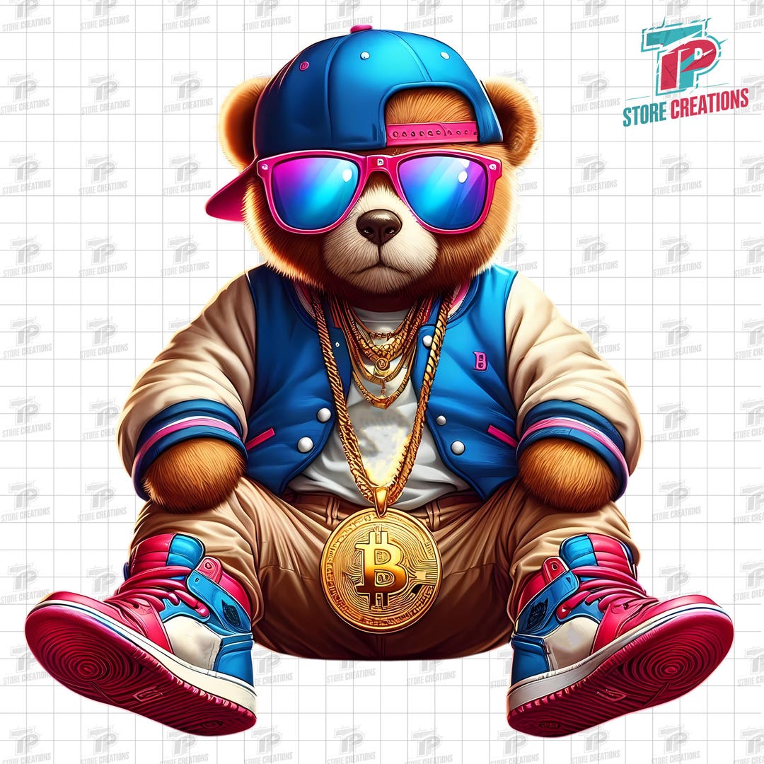 Hip Hop Teddy Bear Png, Rich Gangster Teddy Bear Png, Cool Urban ...