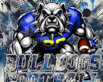 Bulldogs Football Mascot PNG Digital File, Football Mascot Logo, Team Mascot Football Png, School Mascot Png, Bulldogs They Not Like Us PNG