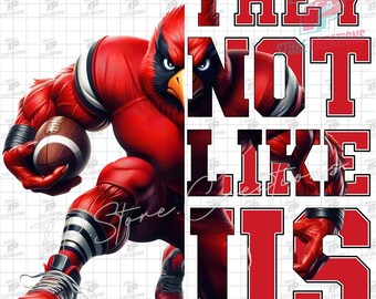 Cardinals They Not Like Us Png, Cardinals mascot png, Cardinals Football Mascot Png, Red School Mascot, Football Season, Cardinals Team PNG