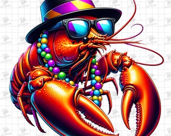 Mardi Gras Crawfish PNG, Mardi Gras PNG, Crawfish Sublimation Png, Mardi Gras Kids Png, Mardi Gras Crawfish Clipart, Mardi Gras Shirt