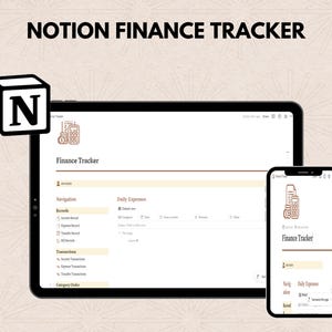 Notion Finaz Tracker Budget Tracker | Notion Vorlage Persönliche Einnahmen und Ausgaben Tracker Tracker Geschäft | Geld Tracker
