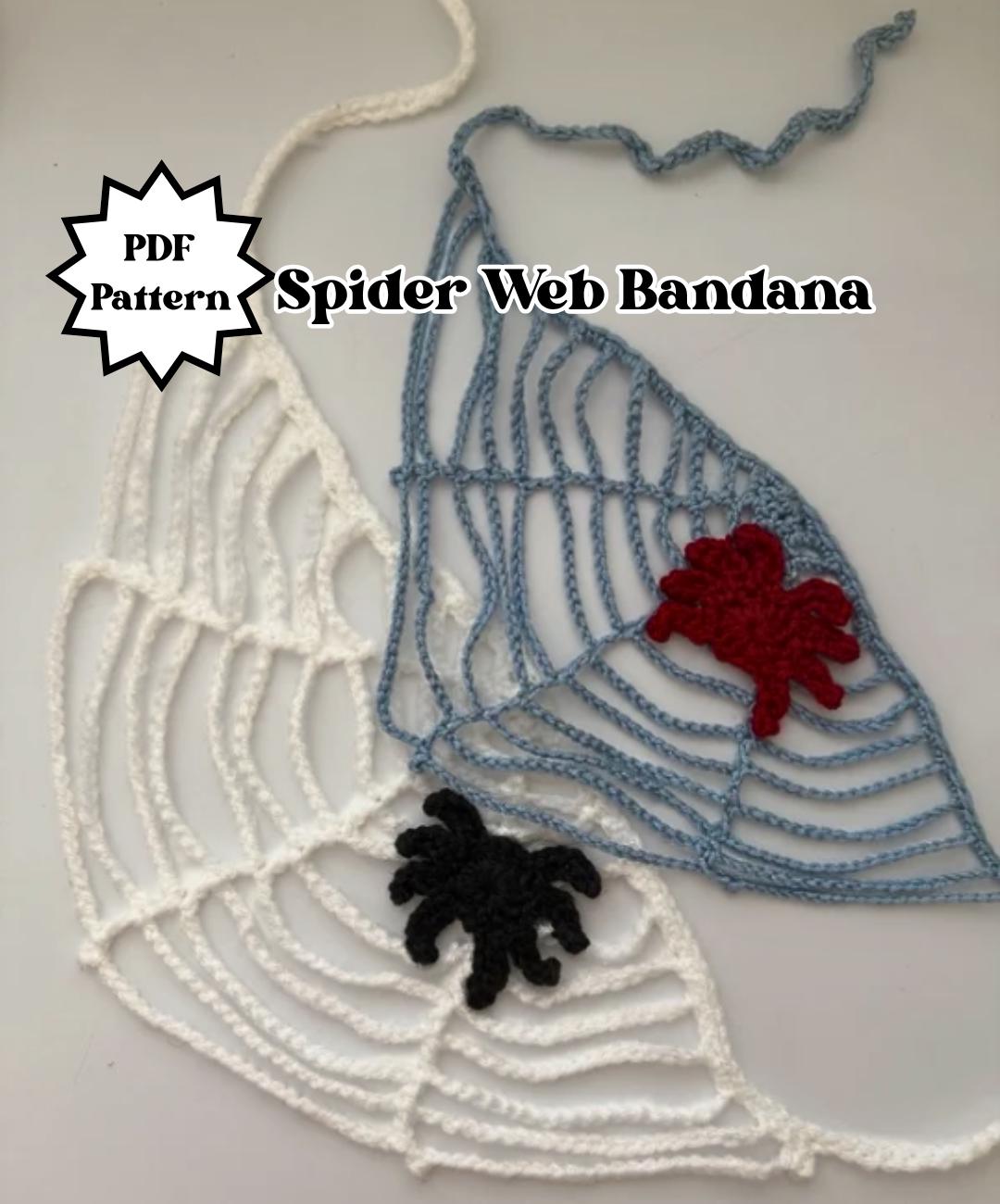 34 Goth Crochet Patterns for Dark, Witchy, and Alternative Makes 27 Crochet Pattern: Easy Spider Web Bandana