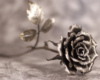 Hand Forged Steel Rose - 6th Anniversary Iron Gift