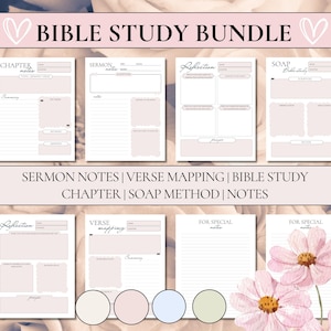 Guía de estudio bíblico / Plantilla imprimible para grupos de estudio bíblico digital / Productos digitales cristianos / Mapas bíblicos / Catolicismo