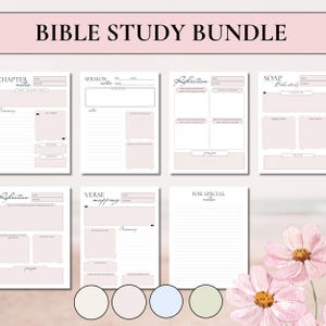 Bible Study Guide Bundle | Printable Bible Study Template | Christian ...