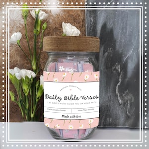 Biblia imprimible en tarro con estampado de primavera, Escrituras bíblicas, Escuchar a Dios, Estudio bíblico católico para niños, Regalo, Estudio bíblico para niños, Versículo bíblico de bondad imprimible