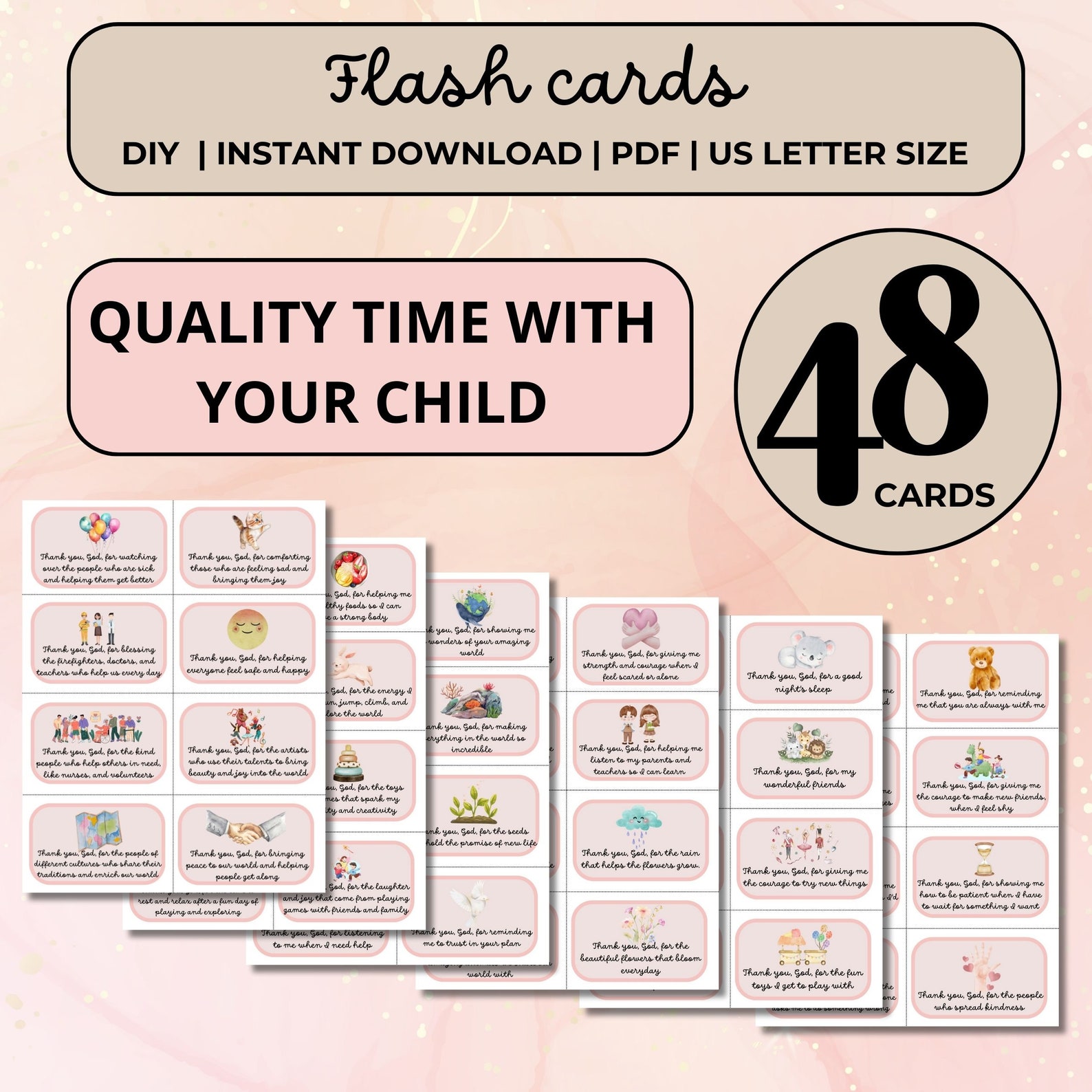 Bible Flash Cards for Kids Printable Bible Scriptures Printable Bible ...